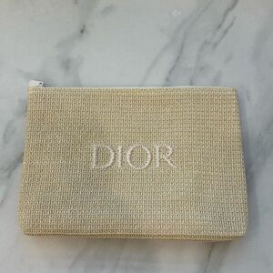 Dior Raffia Pouch/Clutch NWOT